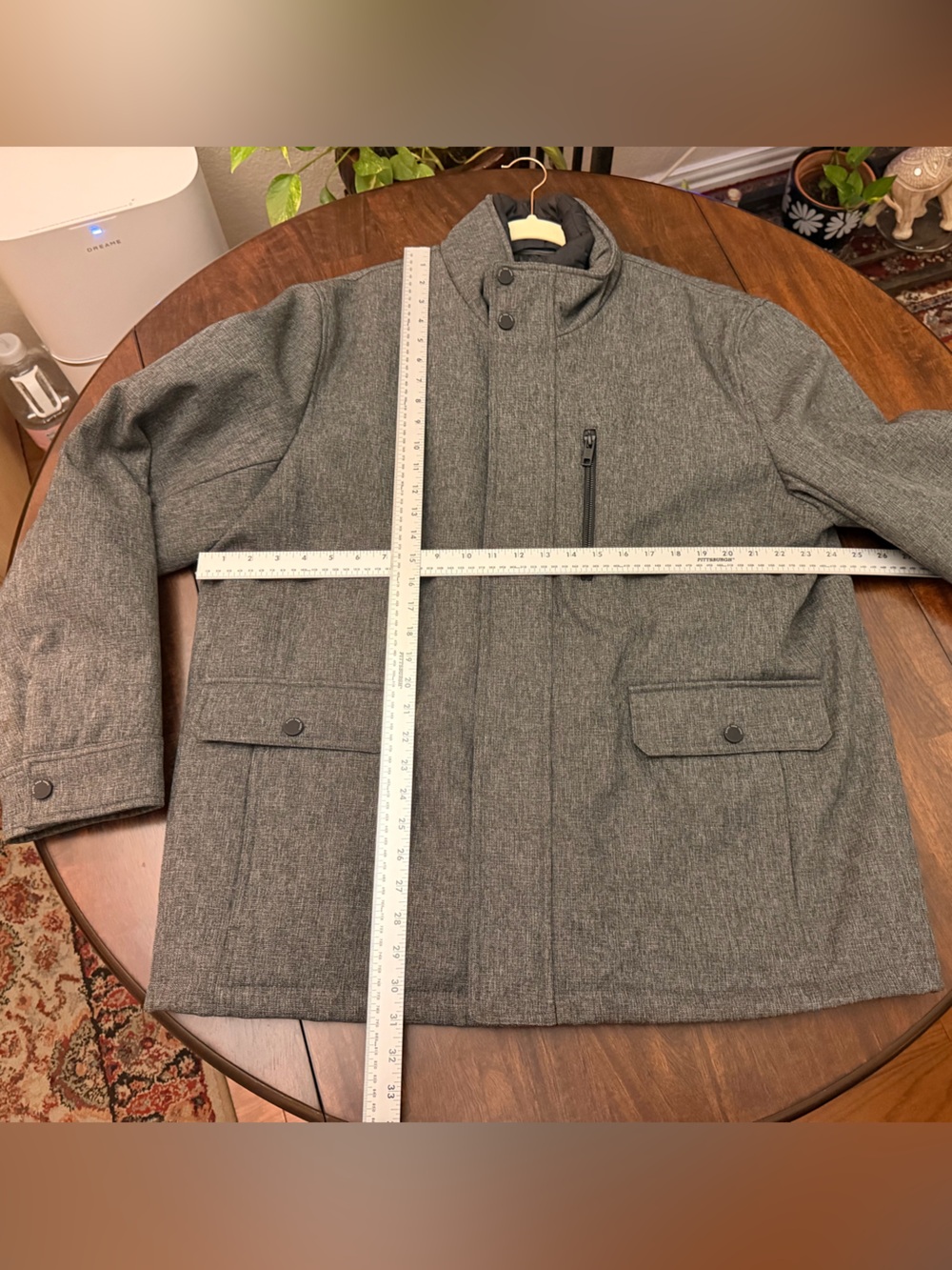 Marc New York Grey Wool-Blend Pea Coat